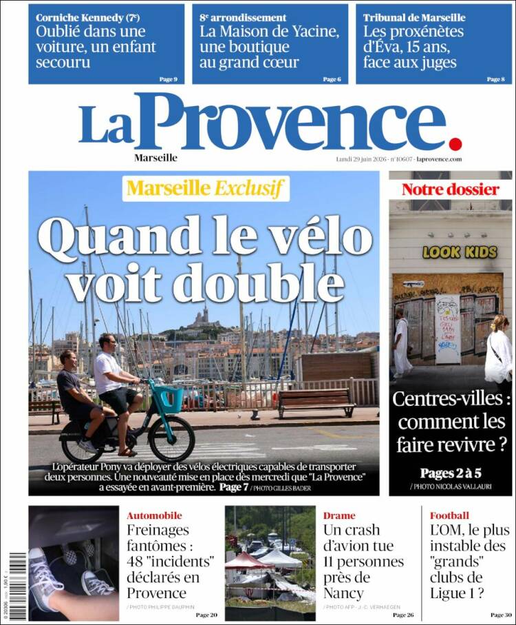 Portada de La Provence (Francia)
