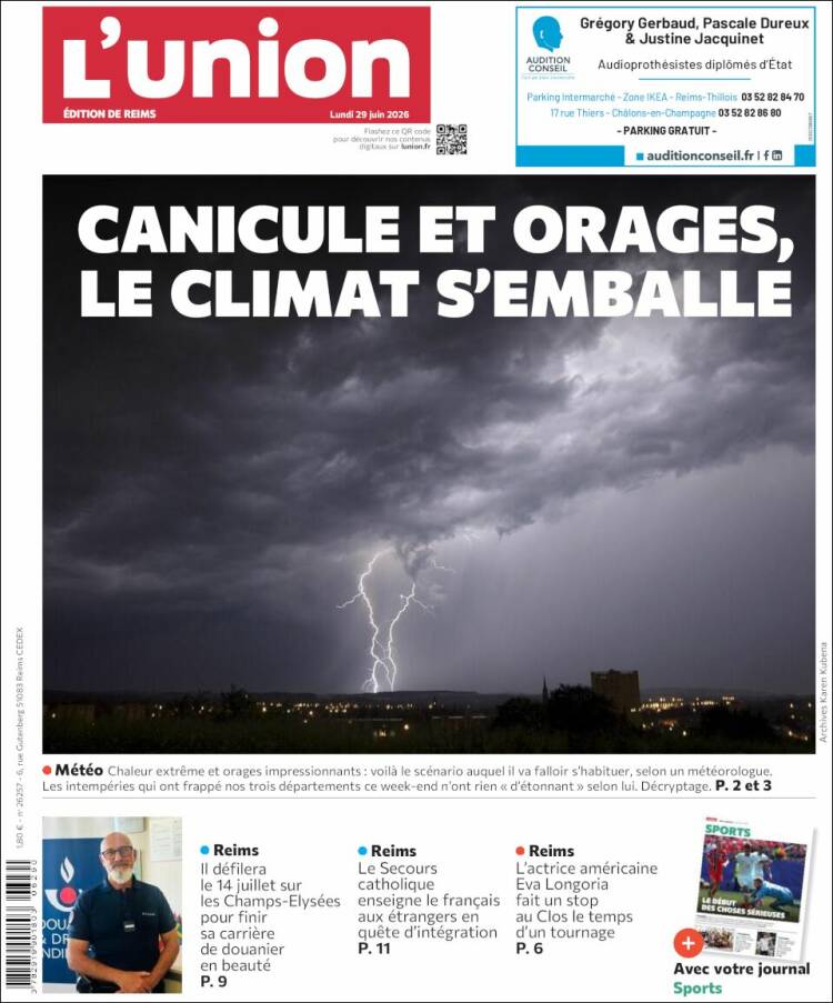 Portada de L'Union (Francia)