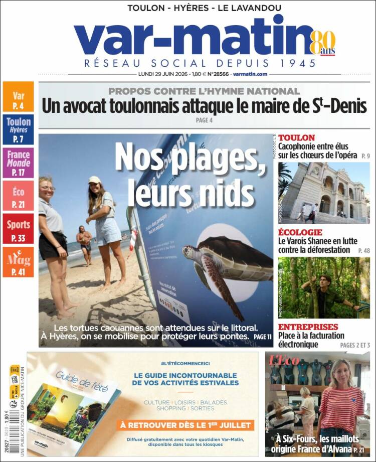 Portada de Var-Matin (Francia)