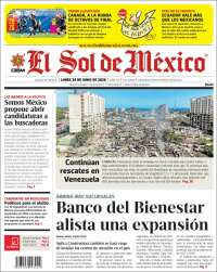 Portada de El Sol de México (M&eacute;xico)