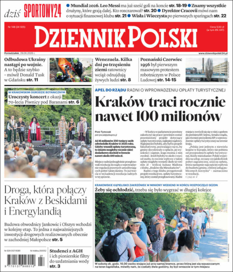 Portada de Dziennik (Polonia)