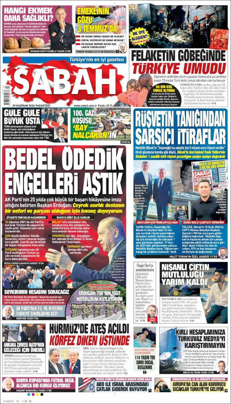 Portada de Sabah (Turqu&iacute;a)