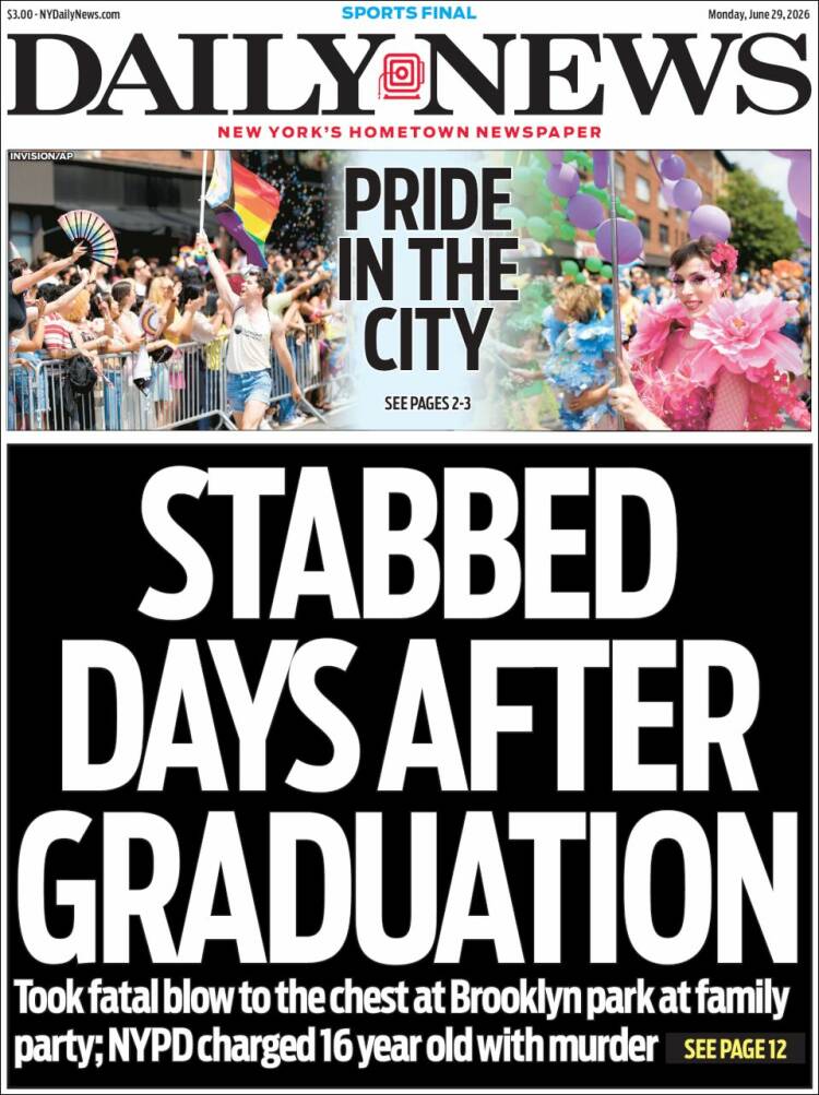 Portada de Daily News - New York (USA)