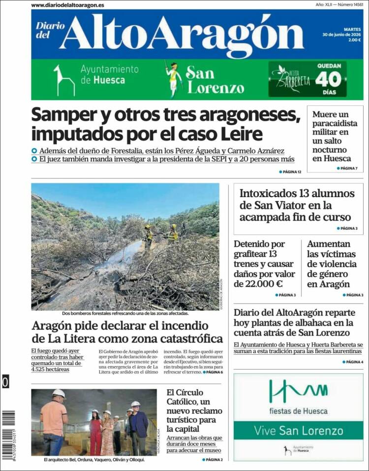 Portada de Diario del AltoAragón (Espa&ntilde;a)