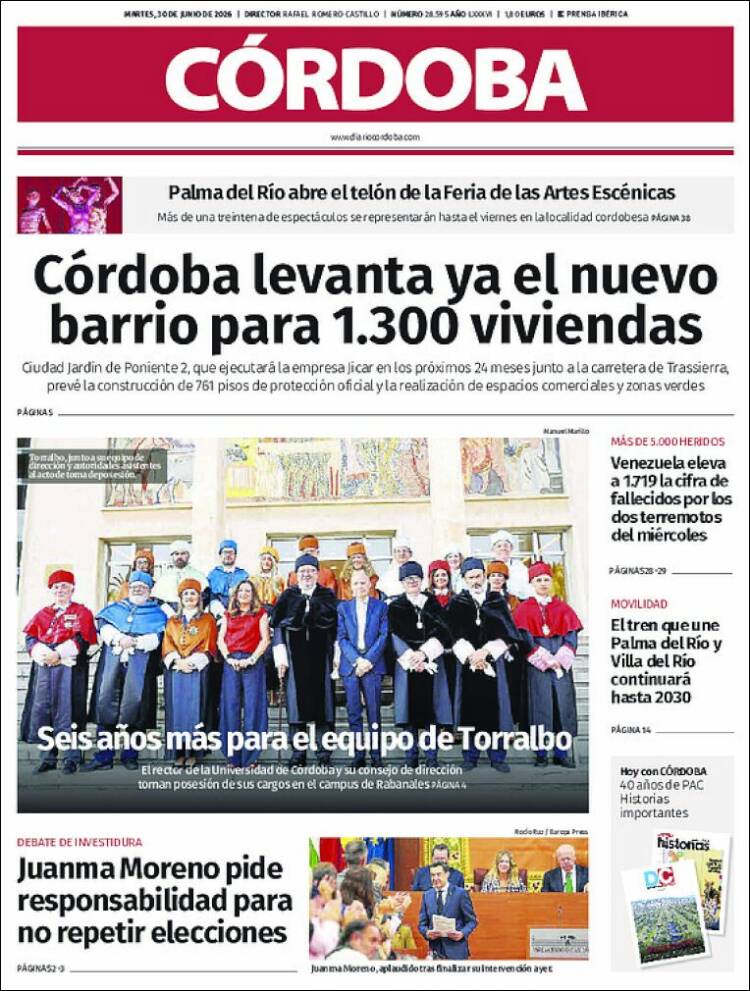 Portada de Diario de Córdoba (Espa&ntilde;a)