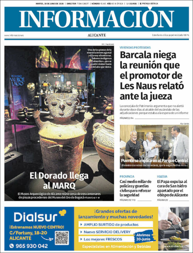 Portada de Diario Información (Espa&ntilde;a)
