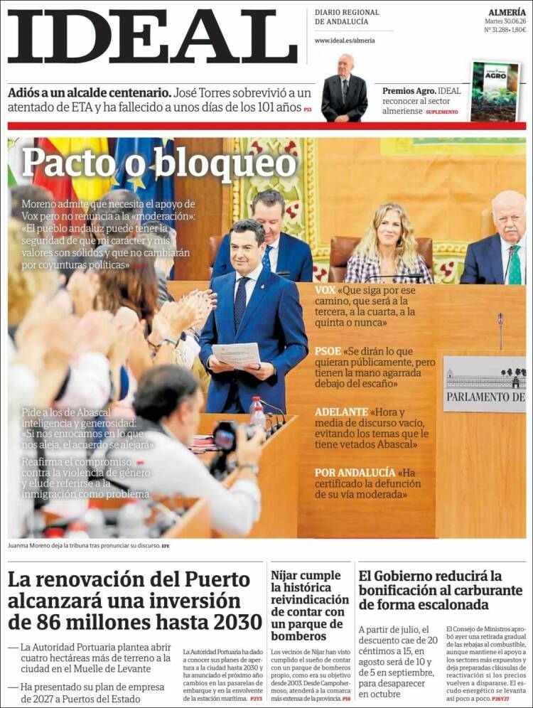 Portada de Ideal Almeria (Espa&ntilde;a)