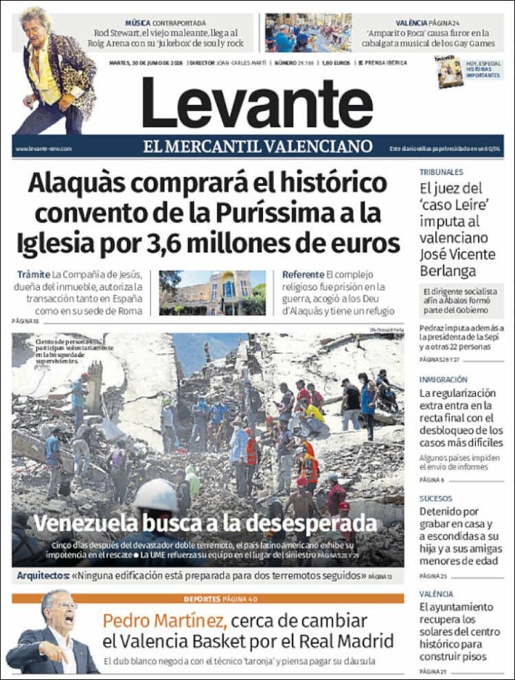 Portada de Levante (Espa&ntilde;a)
