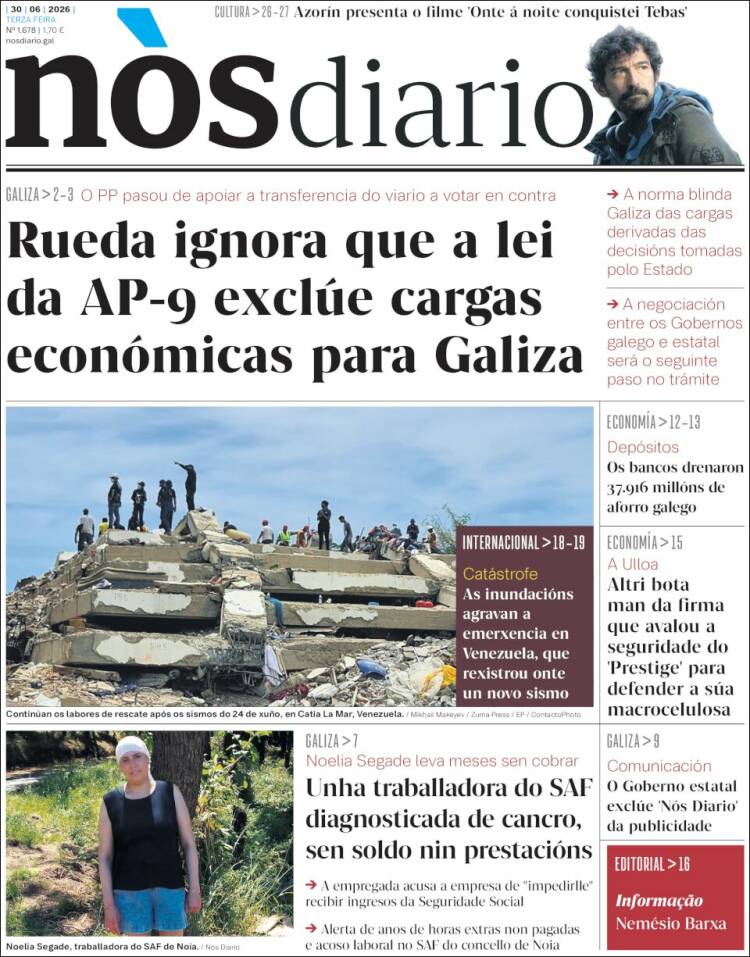 Portada de Nòs Diario (Espa&ntilde;a)