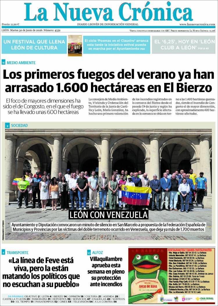Portada de La Nueva Crónica (Espa&ntilde;a)