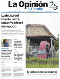 Portada de La Opinión de A Coruña (Espa&ntilde;a)