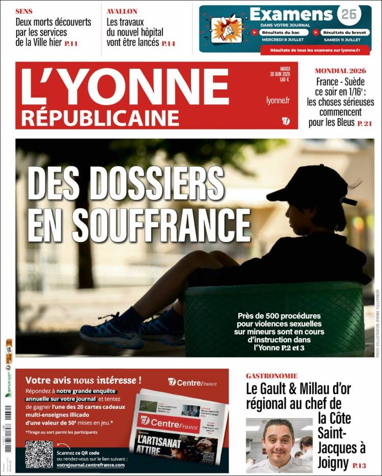 Portada de L'Yonne-Républicaine (Francia)