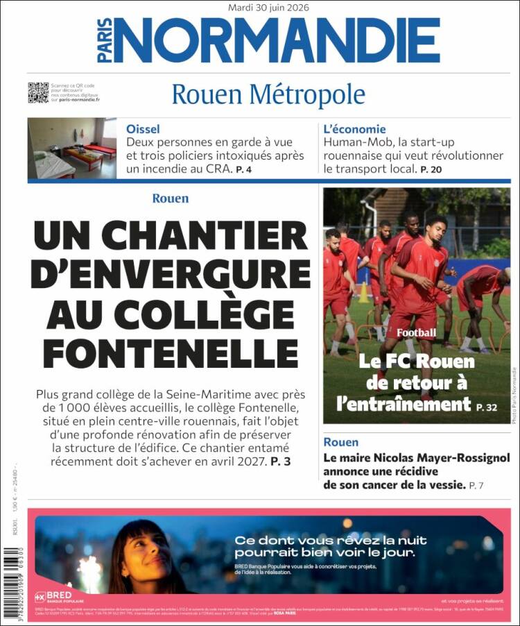 Portada de Paris Normandie (Francia)