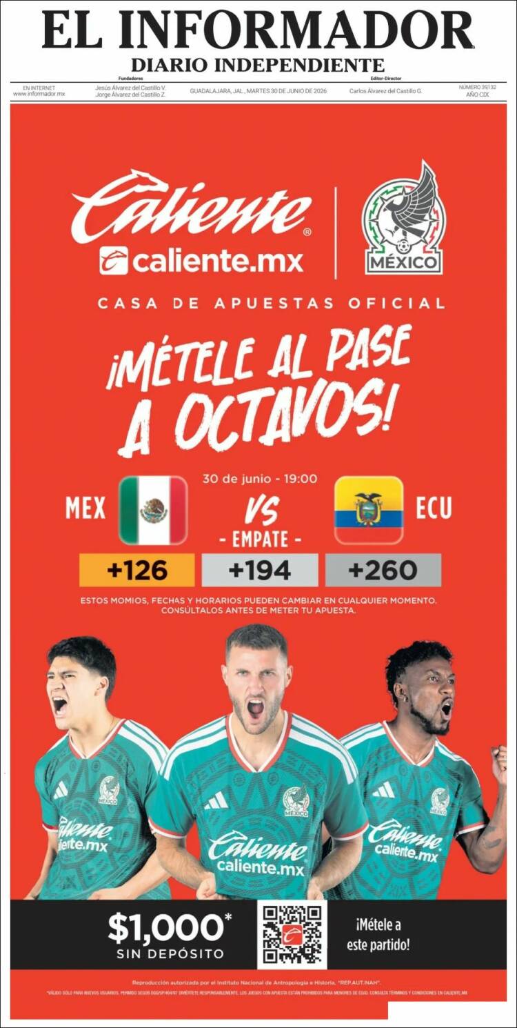 Portada de El Informador (M&eacute;xico)