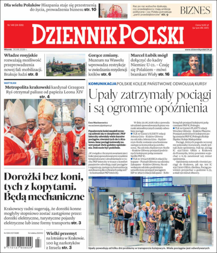 Portada de Dziennik (Polonia)
