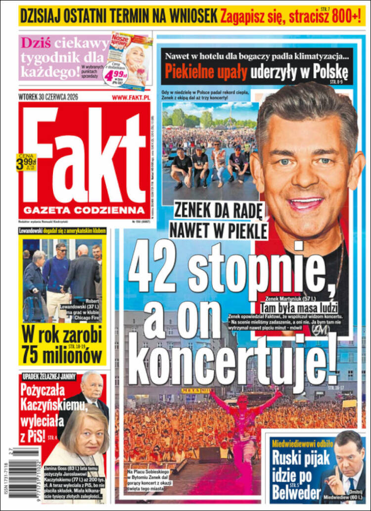 Portada de Fakt (Polonia)