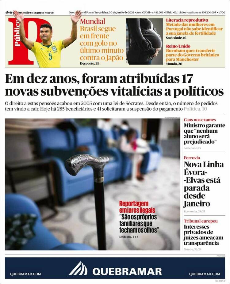 Portada de Público (Portugal)