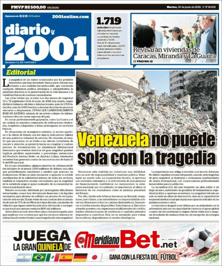 Portada de 2001 - Dosmiluno (Venezuela)