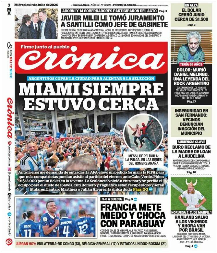 Portada de La Voz del Chaco (Argentina)