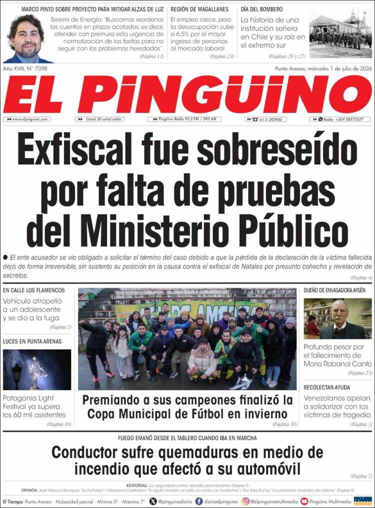 Portada de El Pingüino (Chile)