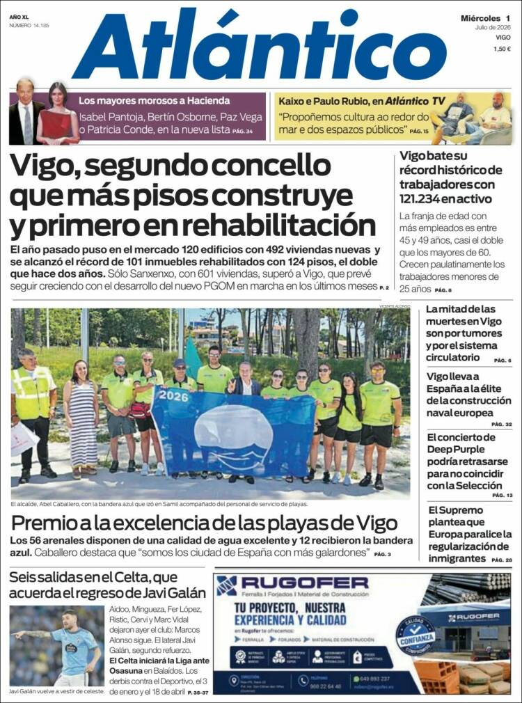 Portada de Atlántico Diario (Espa&ntilde;a)
