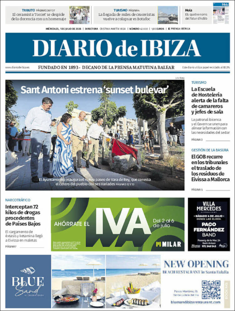 Portada de Diario de Ibiza (Espa&ntilde;a)