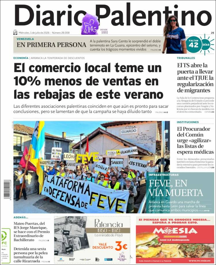 Portada de Diario Palentino (Espa&ntilde;a)