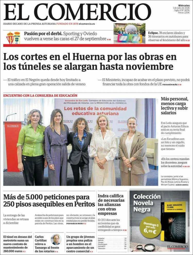 Portada de El Comercio - Gijón (Espa&ntilde;a)