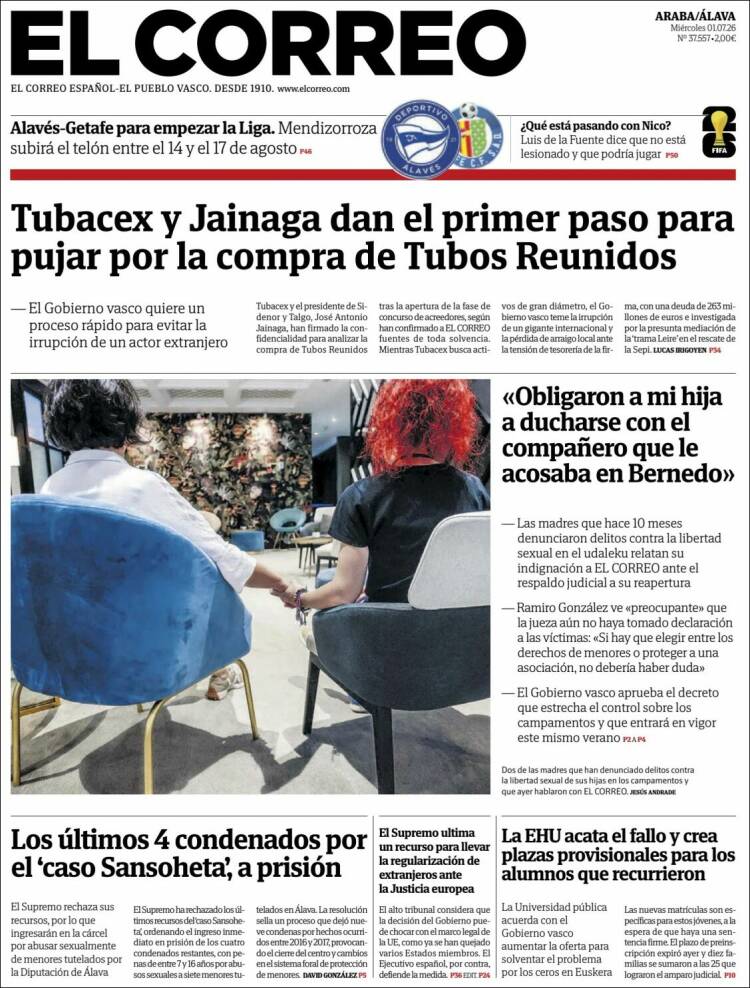 Portada de El Correo - Álava (Espa&ntilde;a)