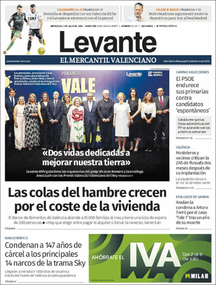 Portada de Levante (Espa&ntilde;a)
