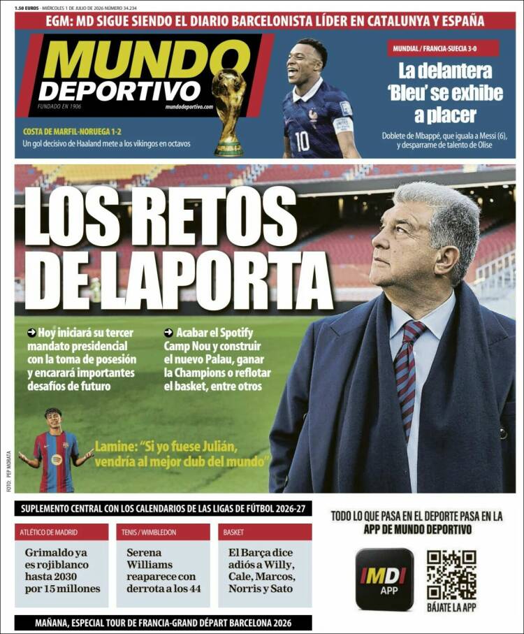 Portada de El Mundo Deportivo (Espa&ntilde;a)