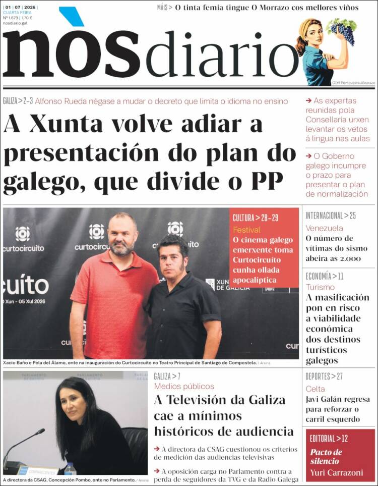 Portada de Nòs Diario (Espa&ntilde;a)