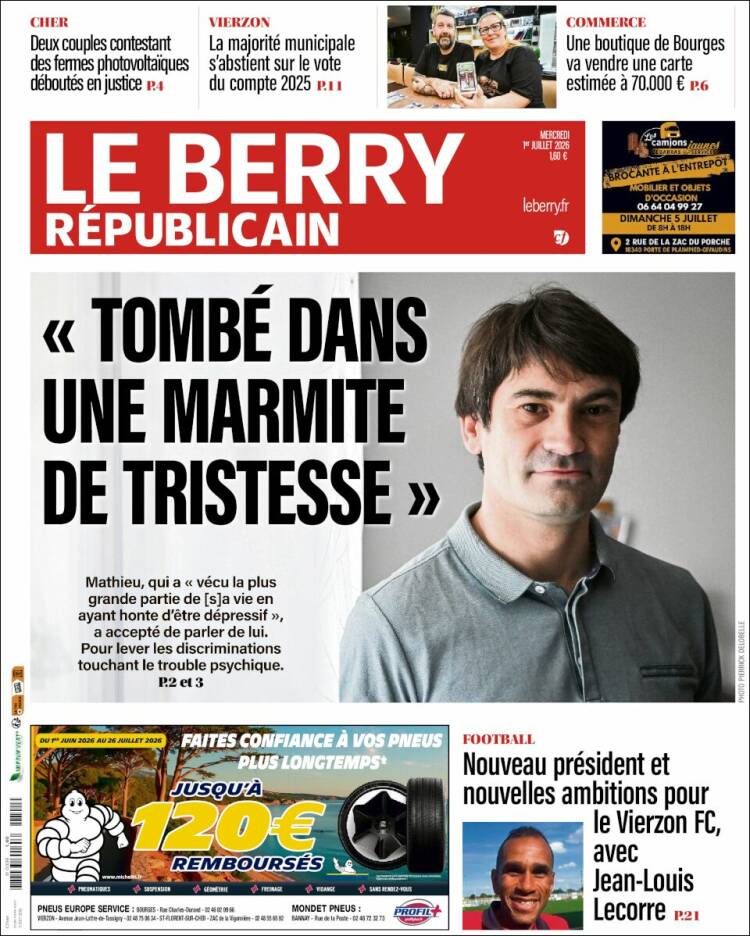 Portada de Berry Republicain (Francia)