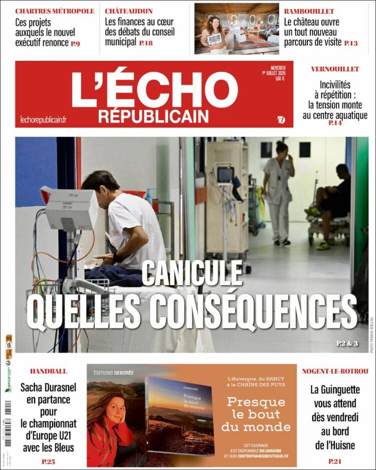 Portada de L'Echo Républicain (Francia)