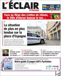 Portada de L'Eclair des Pyrénées (Francia)