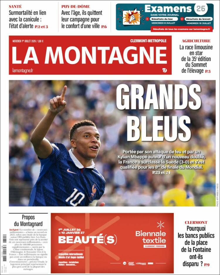 Portada de La Montagne (Francia)