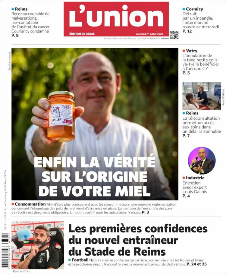 Portada de L'Union (Francia)