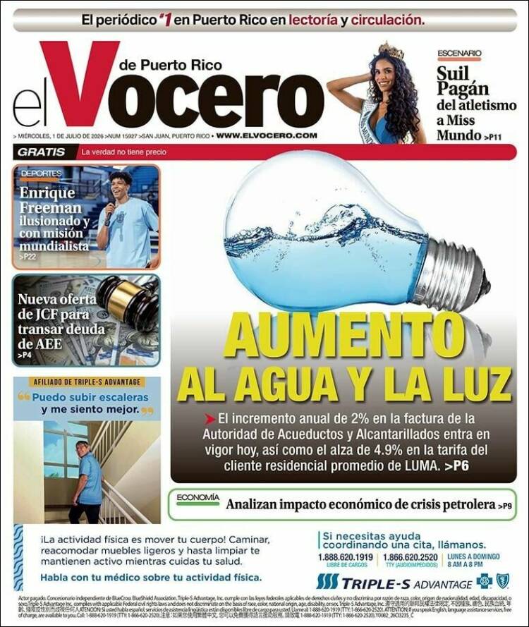 Portada de Vocero (Puerto Rico)