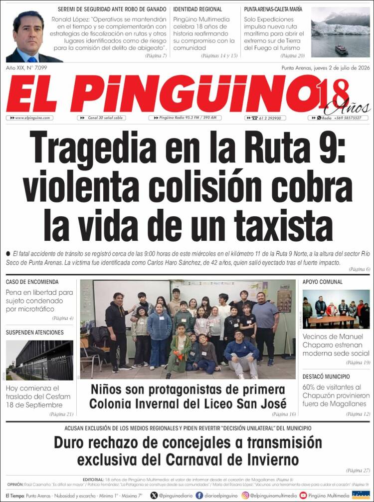 Portada de El Pingüino (Chile)