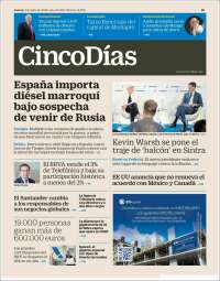 Portada de Cinco Días (Espa&ntilde;a)