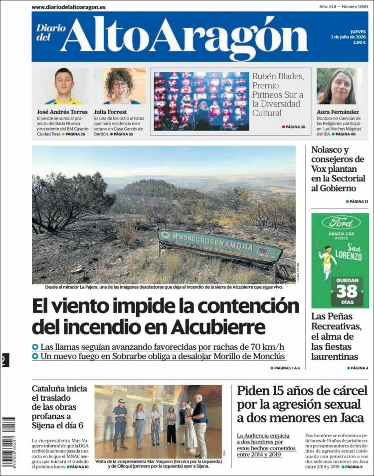 Portada de Diario del AltoAragón (Espa&ntilde;a)