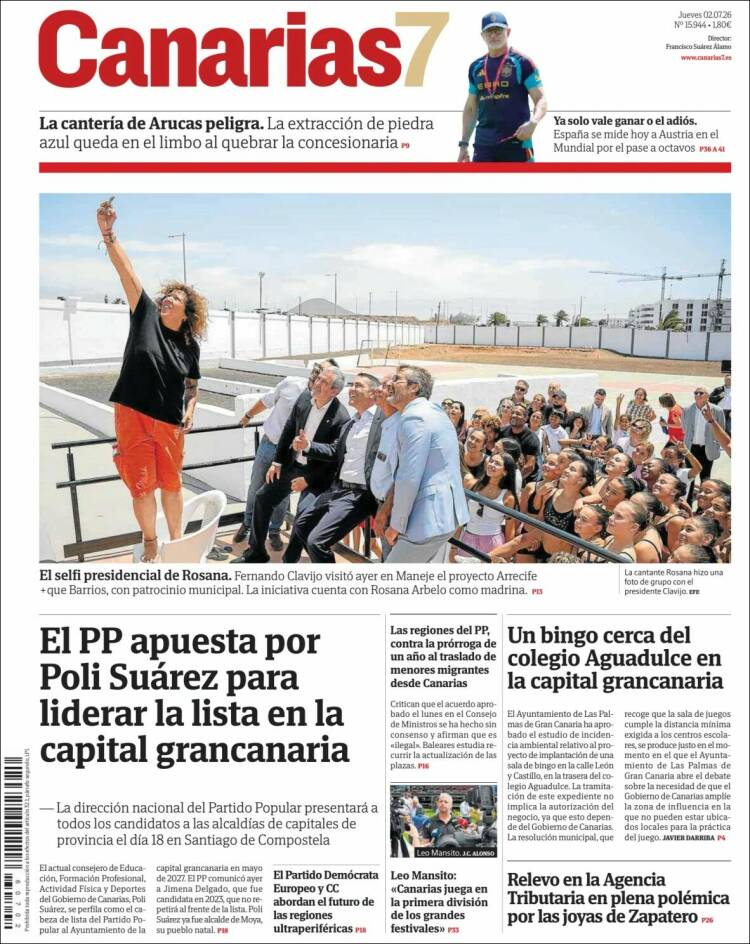 Portada de Canarias 7 (Espa&ntilde;a)