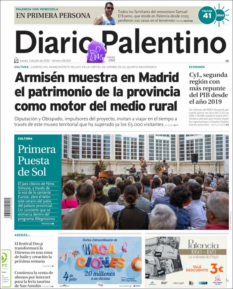 Portada de Diario Palentino (Espa&ntilde;a)