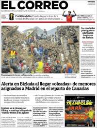 Portada de El Correo - Guipuzcoa (Espa&ntilde;a)