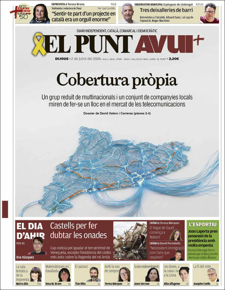 Portada de El Punt Avui (Espa&ntilde;a)