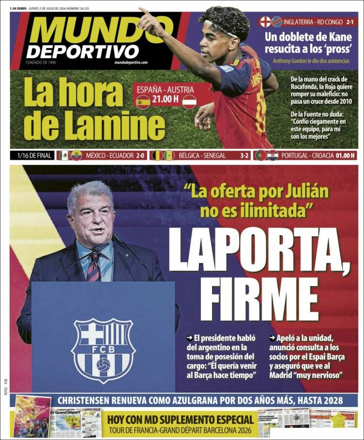 Portada de El Mundo Deportivo (Espa&ntilde;a)