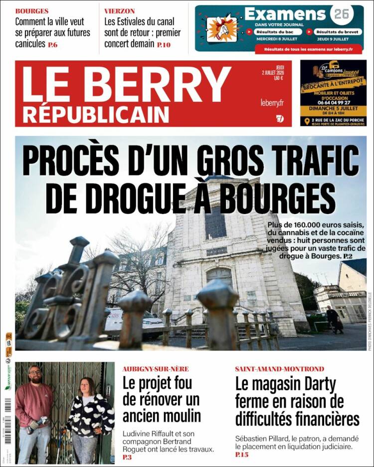 Portada de Berry Republicain (Francia)