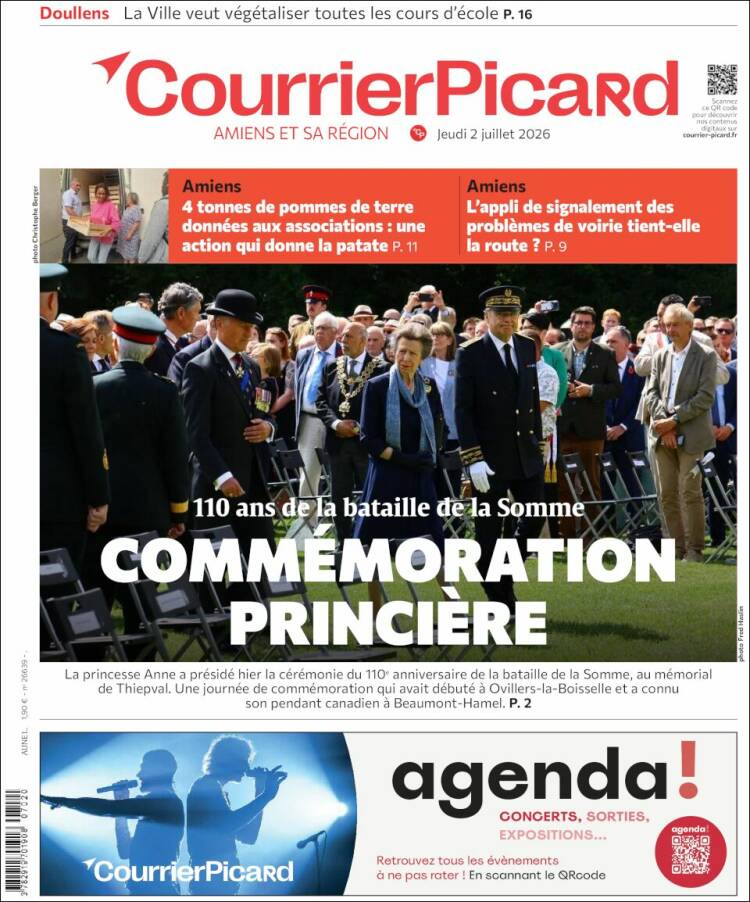 Portada de Courrier Picard (Francia)