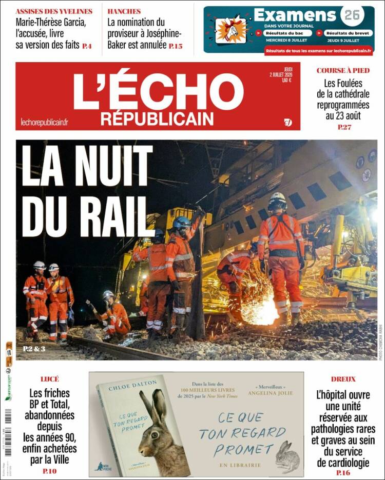 Portada de L'Echo Républicain (Francia)