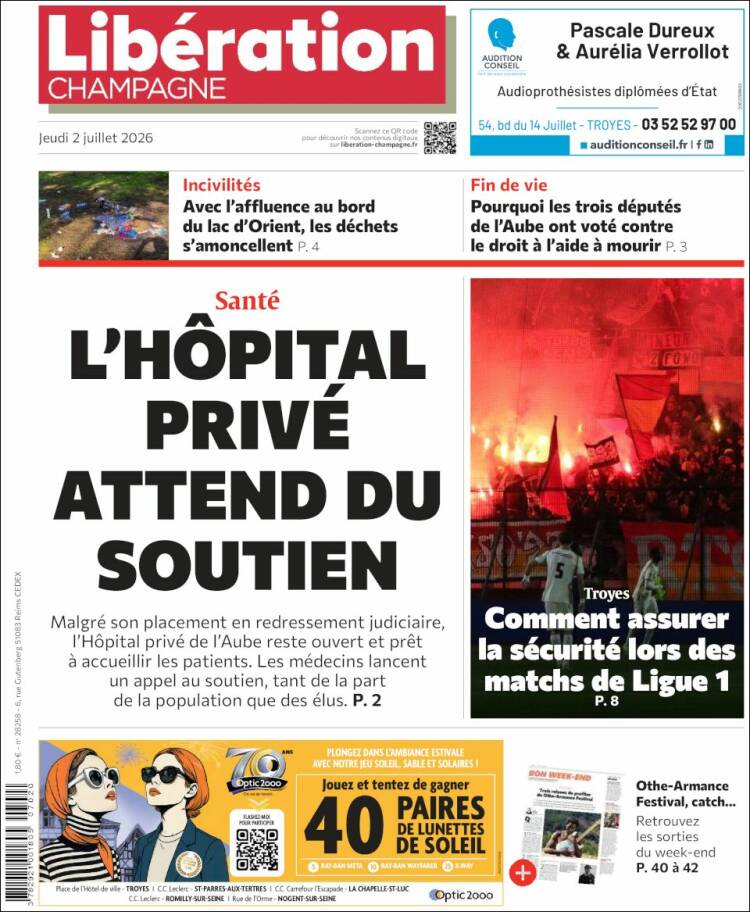 Portada de Libération Champagne (Francia)